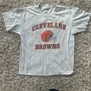 NFL Cleveland Browns Gray and Orange Short Sleeve Tee